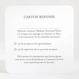 Carton reponse mariage Eucalyptus*Faire-part Elégant Fashion