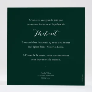 Faire-part de bapteme Charme*Faire-part Elégant Outlet