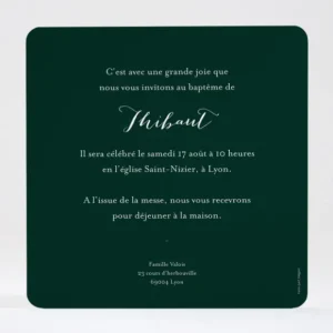 Faire-part de bapteme Charme*Faire-part Elégant Outlet