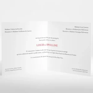 Faire-part de mariage Tourbillon*Faire-part Elégant Discount