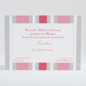 Faire-part de naissance Bayadere*Faire-part Elégant Sale