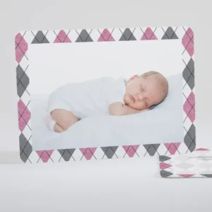 Faire-part de naissance Beau patchwork losanges*Faire-part Elégant Clearance