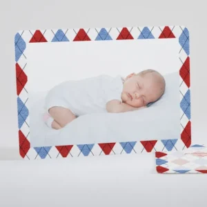 Faire-part de naissance Beau patchwork losanges*Faire-part Elégant Clearance