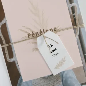 Faire-part de naissance Bouquet seche*Faire-part Elégant Discount