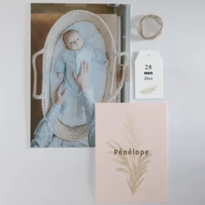 Faire-part de naissance Bouquet seche*Faire-part Elégant Discount
