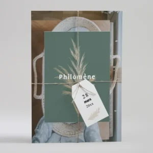 Faire-part de naissance Bouquet seche*Faire-part Elégant Discount