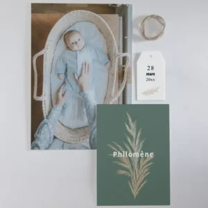 Faire-part de naissance Bouquet seche*Faire-part Elégant Discount