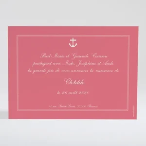 Faire-part de naissance Cascade d'ancres marines*Faire-part Elégant New