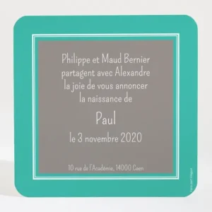 Faire-part de naissance Classique photo*Faire-part Elégant Outlet