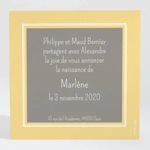 Faire-part de naissance Classique photo*Faire-part Elégant Outlet
