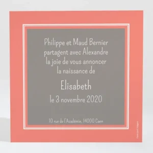 Faire-part de naissance Classique photo*Faire-part Elégant Outlet