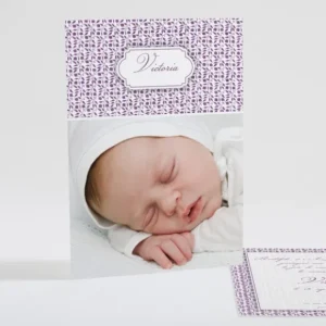 Faire-part de naissance Feuillage chic*Faire-part Elégant Clearance