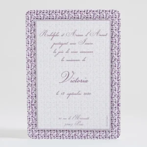 Faire-part de naissance Feuillage chic*Faire-part Elégant Clearance