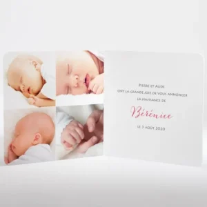 Faire-part de naissance Jolie souris*Faire-part Elégant Online