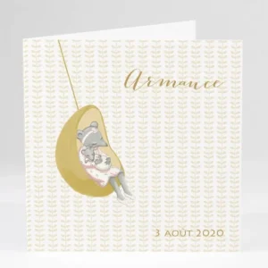 Faire-part de naissance Jolie souris*Faire-part Elégant Online