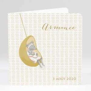 Faire-part de naissance Jolie souris*Faire-part Elégant Online