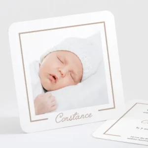 Faire-part de naissance Lisere classique prenom*Faire-part Elégant Clearance