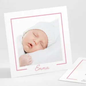 Faire-part de naissance Lisere classique prenom*Faire-part Elégant Clearance