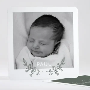 Faire-part de naissance Rameau exquis*Faire-part Elégant Best