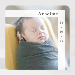 Faire-part de naissance Symetrie Magnet*Faire-part Elégant Discount