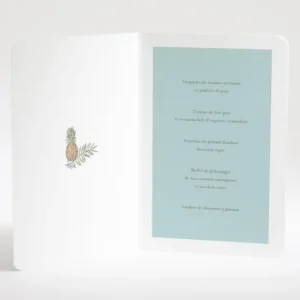 Menu mariage Ananas*Faire-part Elégant Fashion