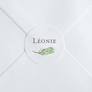 Stickers naissance Branche de pin*Faire-part Elégant Clearance
